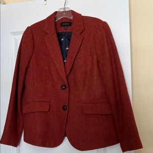 Talbots Classic Red Wool Blazer